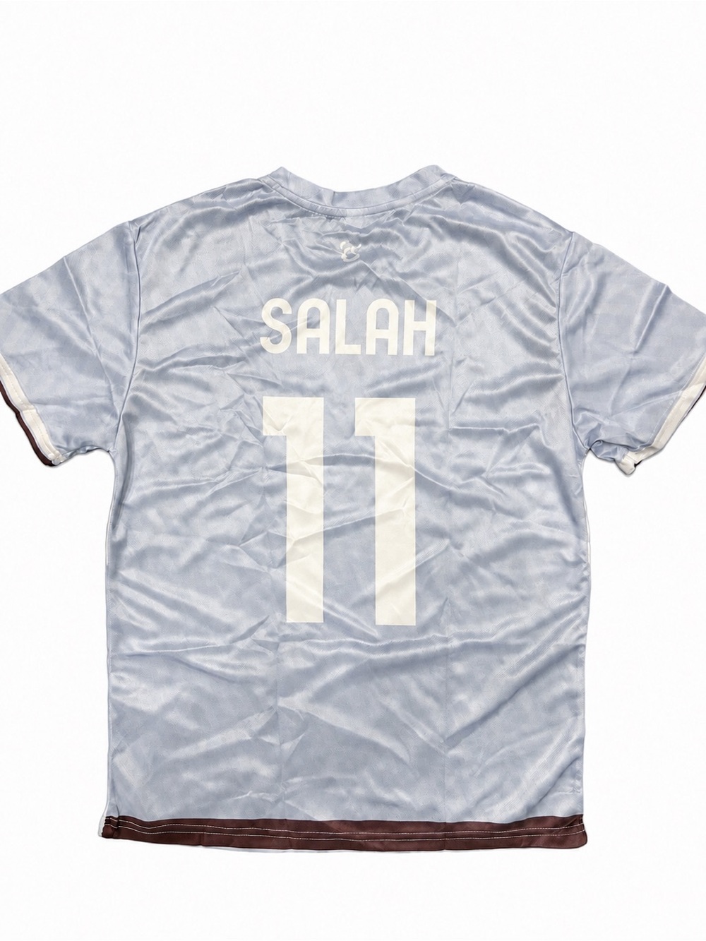 Light Gray Men's Soccer Jersey with 'Salah' and Number 11